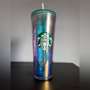 STARBUCKS Iridescent Mirror Mermaid Siren Scale Venti Cold Cup Tumbler 24oz